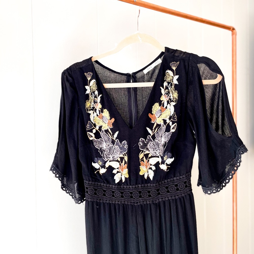 NEW! Dex Maxi Embroidered Dress